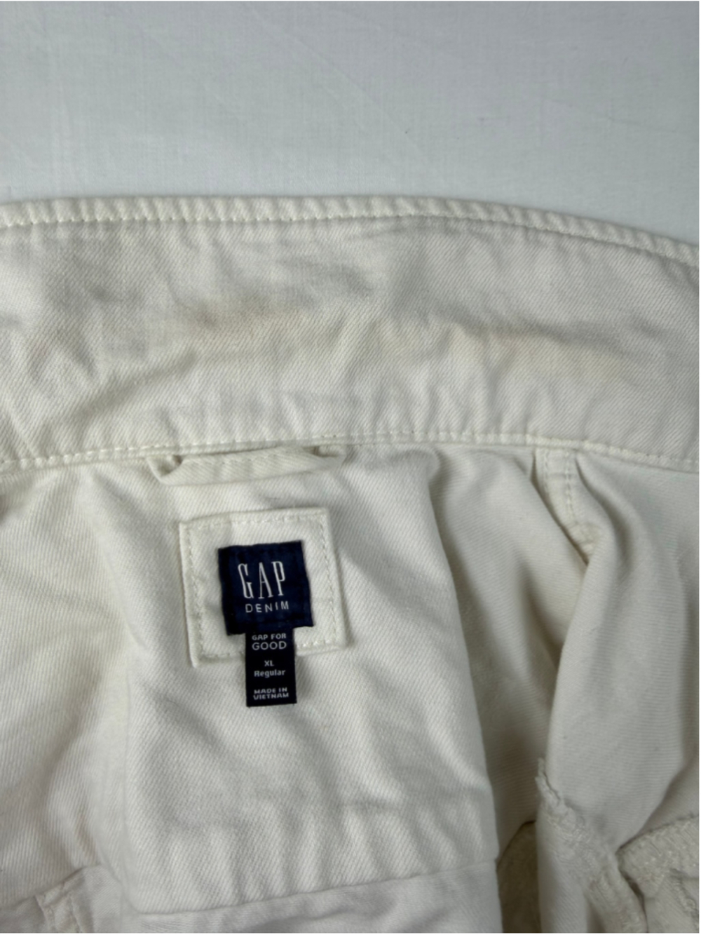Gap Kids Denim Trucker Jean Jacket White Size Girls XL (12-13) Classic Button - Picture 5 of 5